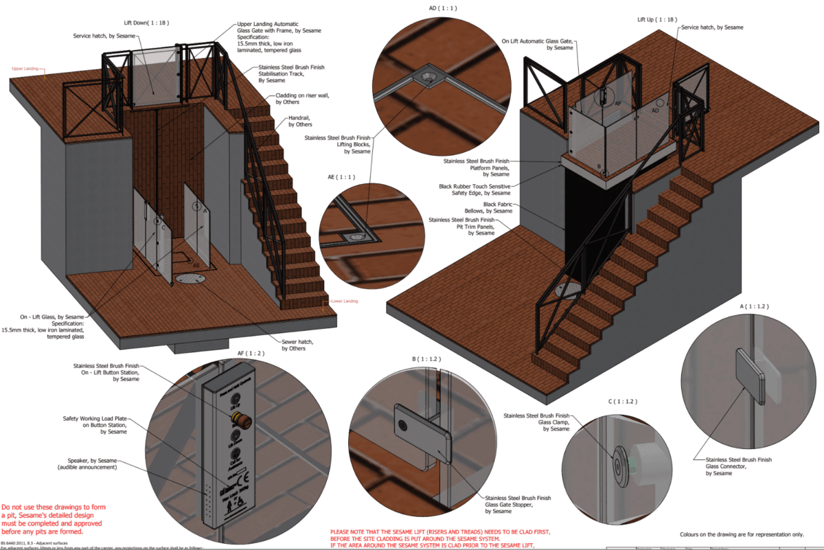 Site specific lift dwg planning application